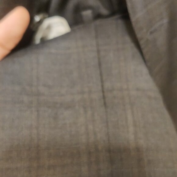 Strong Suit 38S 31w charcoal plaid slim fit tailored soft tailoring 100% wool - Picture 7 of 13